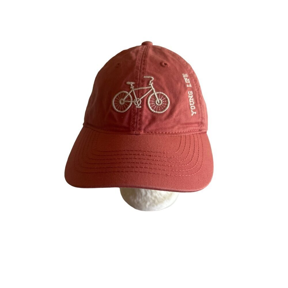 Young Life Tiber Wolf Lake Rust Orange Bicycle Hat Cap Adjustable